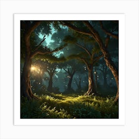 Fairy Forest 3d Illustration Art Print