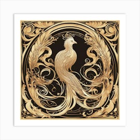 Golden Phoenix Art Print