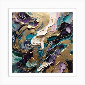 A Dramatic Abstract Painting 4 Art Print
