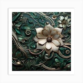 Abstract Floral Painting Art Print