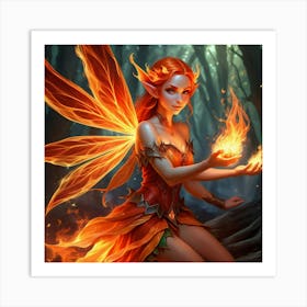 Fire Fairy Art Print