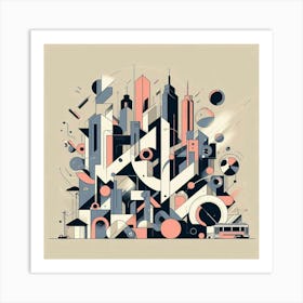 Abstract Cityscape 1 Art Print