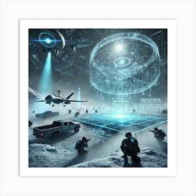 A Futuristic Sci Fi Depiction Of The Frostveil Clo Disrupt Detection Art Print