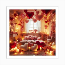 Valentine'S Day Bedroom 1 Art Print