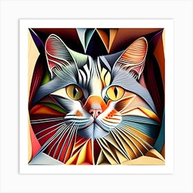 Catfacemulti Art Print