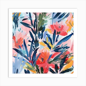 Abstract Floral Painting 4 Art Print