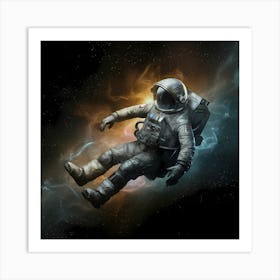 Astronaut In Space Art Print