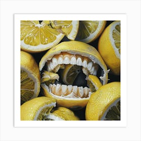 Lemons With Teeth Art Print