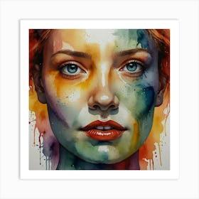 Watercolor Of A Woman 24 Art Print