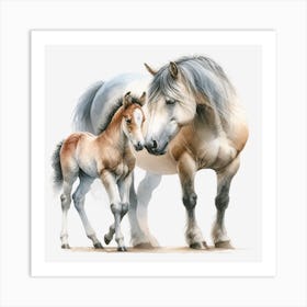 Horse And Foal 1 Art Print