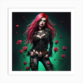 pink goth Art Print