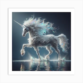 Unicorn In The Water 4 Art Print