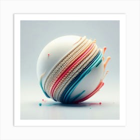 Cricket Ball Art Print