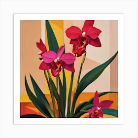 Maxillaria Orchids Abstract 2 Art Print