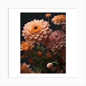 Dahlias 2 Art Print