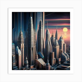 Futuristic Cityscape 48 Art Print