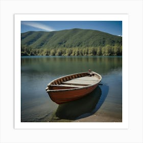 Boat On The Lake Art Print