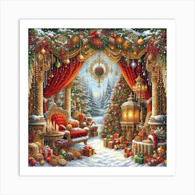 Christmas Scene Art Print