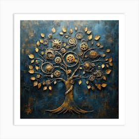 Steampunk Tree Of Life Art Art Print