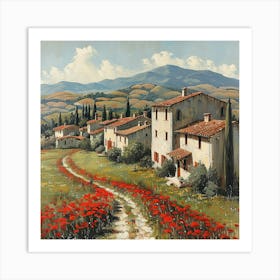 Tuscan Poppies Art Print