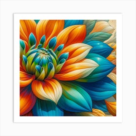 Dahlia Flower Art Print