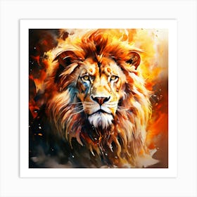 Lion Painting Art Print