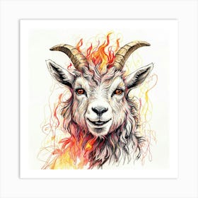 Goat Print 3 Art Print