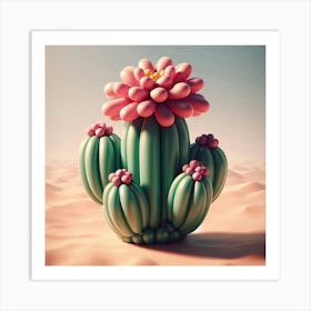 Balloon Cactus Art Print