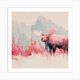 Moose Painting Art Print