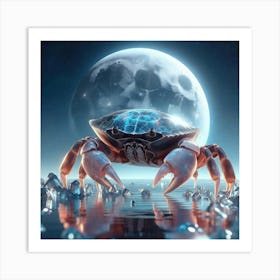 Crab In The Moonlight 36 Art Print