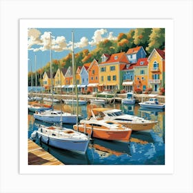 Harbor Town Art Print