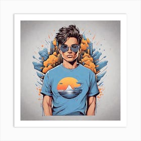 Man With Sunglasses Art Print