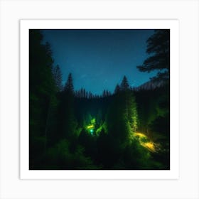 Night In The Forest 1 Art Print