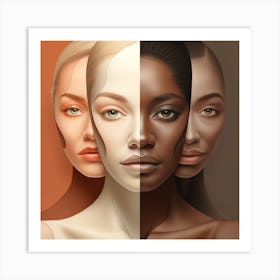 Multi-Colored Women Art Print