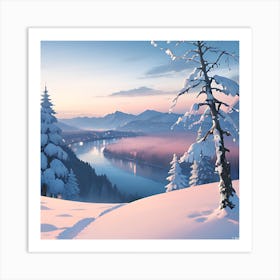 Snowy Landscape 1 Art Print