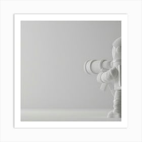 Astronaut With Telescope Art Print