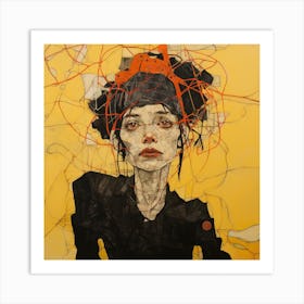 Woman With A Hat Art Print