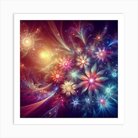 Fractal Flowers Art Print