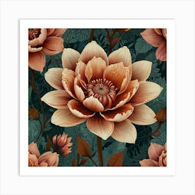 Lotus Flower Wallpaper 1 Art Print