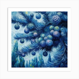 Blue spruce branches 4 Art Print