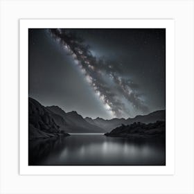 Milky Over Lake Art Print