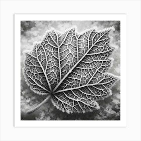 Winter leaf Art Print