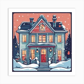 Christmas House 143 Art Print