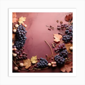 Autumn Leaves And Grapes 7 Art Print