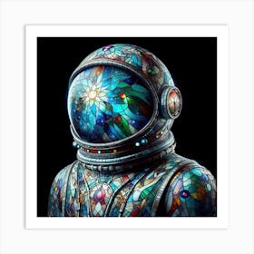 Stained Glass Astronaut Art Print
