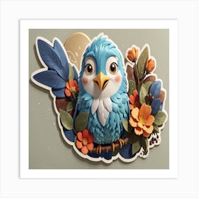 Blue Bird Art Print