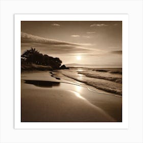 Photograph - Sunset On The Beach 1 Art Print