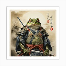 Frog Samurai Matsumoto Hoji Inspired Japanese 1 Art Print 1 Art Print