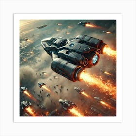 Pyroclasm Drones Diving Into Enemy Formations Art Print