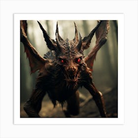 Demon In The Woods 12 Art Print